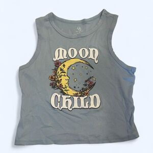 moon child womens Blue Crop-top